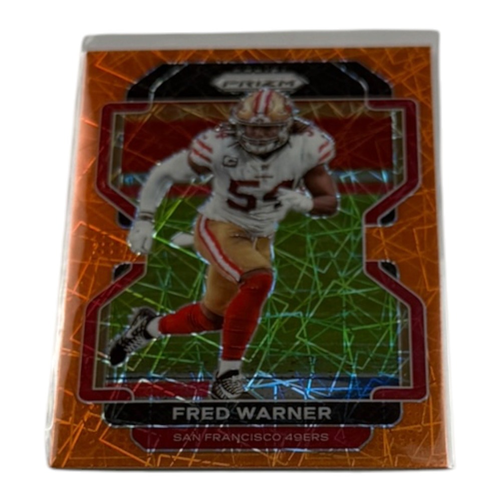 2021 Panini Prizm Fred Warner 59 Orange Ice Prizm San Francisco 49ers NFL Card
